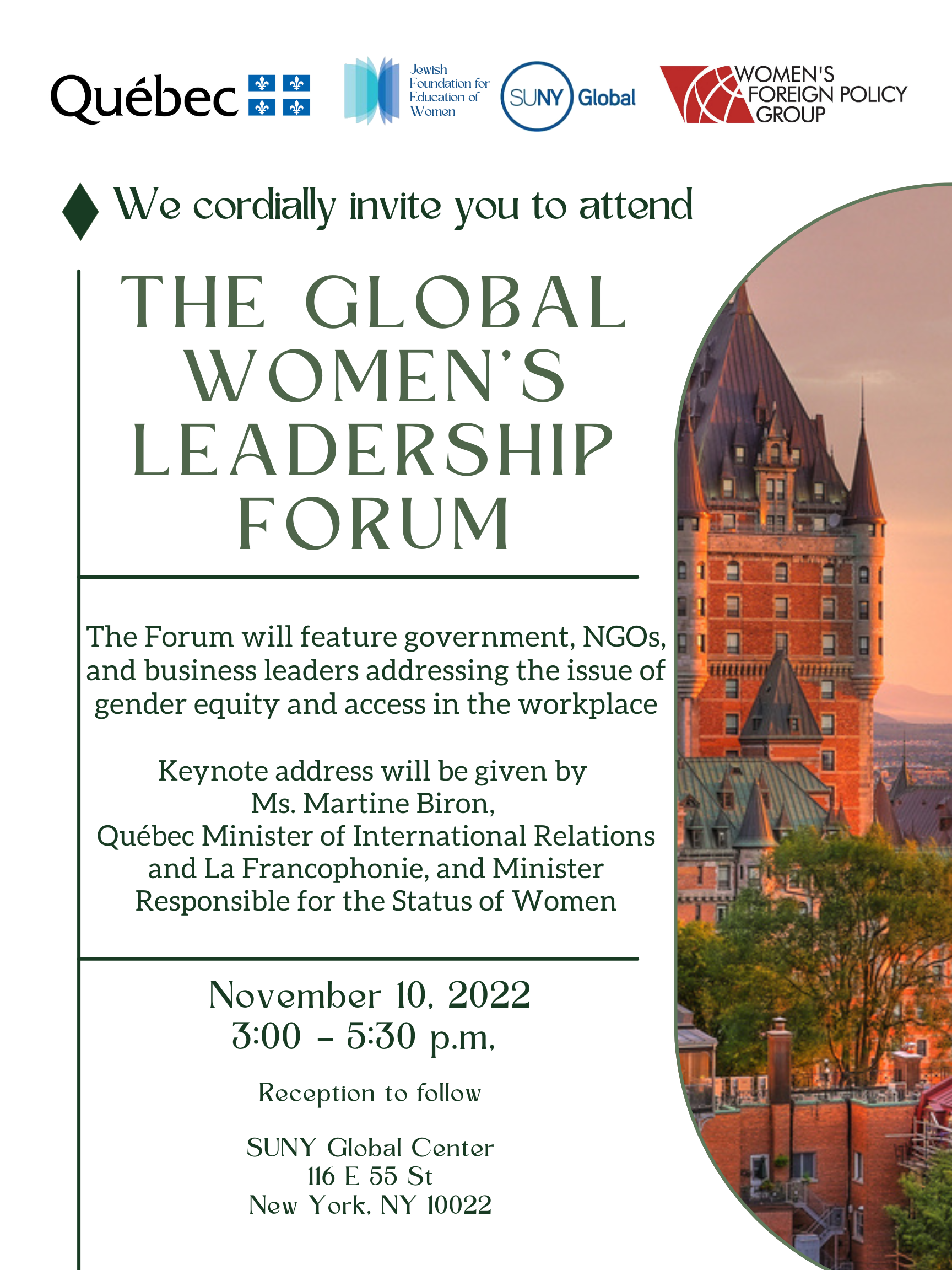 Invitation to Global Women's Leadership Forum